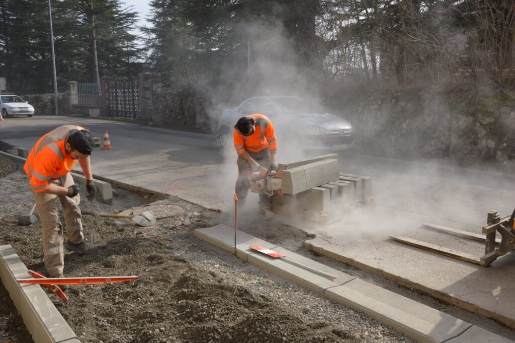 Workers Working on Road